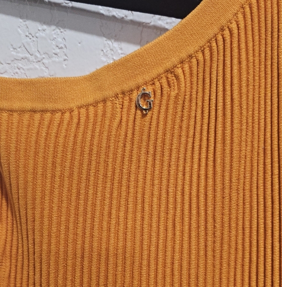 Guess Mel Ottoman One Shoulder Top Thong Bodysuit Small Orange Asymmetrical Top - Picture 4 of 10